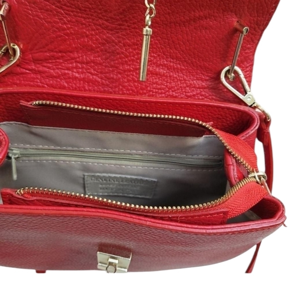 NWT Red Leather Crossbody - Picture 9 of 9